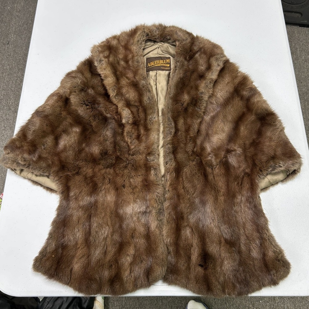 Adlerblum Furriers Stole Women One Size Brown Vintage Mink Fur Capelet Wrap